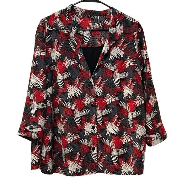 R.T. Fashions Women's Blouse/Camisole Combo Size 1X Polyester #BH - Picture 1 of 8